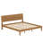 Mid-Century Modern Design Solid Rubberwood Bed Frame, No-Tool Quick Assembly Mortise And Tenon Structure-1848643980-1848643970