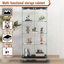 Armoire de rangement moderne en verre avec lumières DEL - Bibliothèque à assemblage rapide en verre trempé de style antique