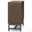 Armoire de rangement basse moderne en bois massif avec base en métal et tablettes réglables B 32 pi