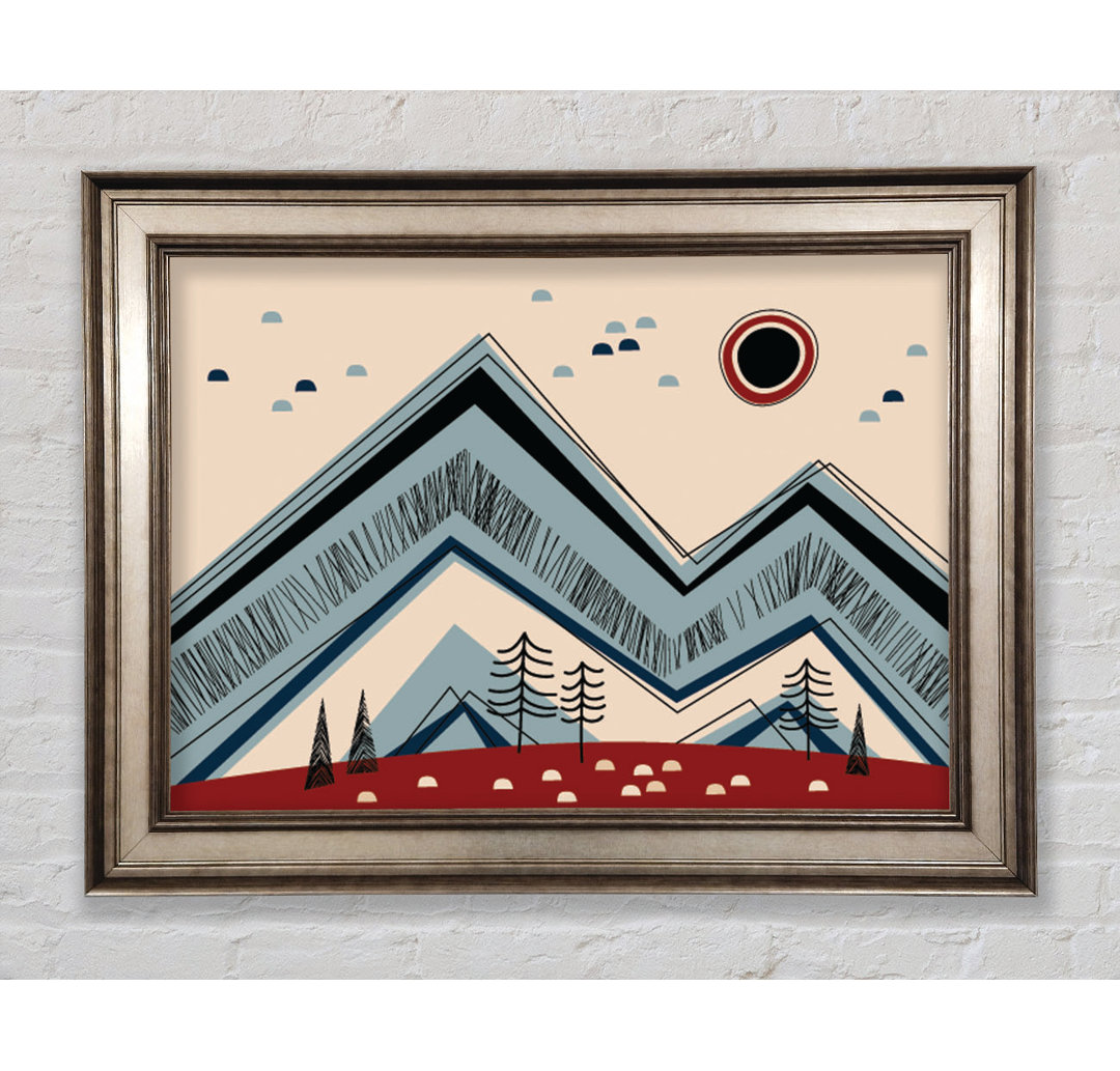 Triangle Mountain Sun Rise - Einzelner Bilderrahmen Kunstdrucke