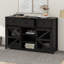 Buffet à portes coulissantes avec 3 tiroirs et tablettes réglables-120929868