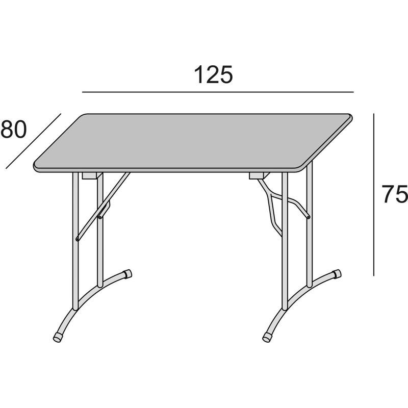 Folding Camping Table, White