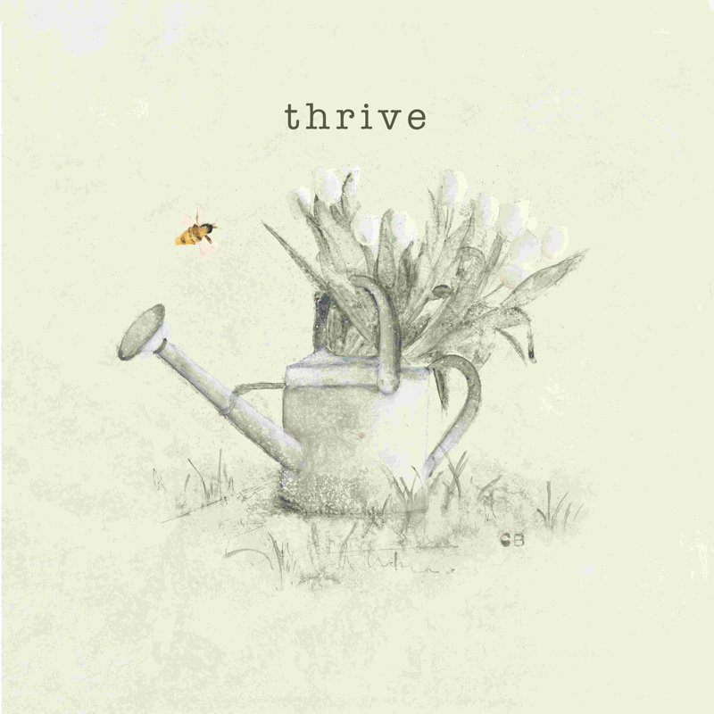 «Garden Watering Can» par Cheri Blum - impression sur toile tendue, Toile tendue, Non, H 36 po x l 36 po
