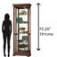 Brantley Solid Wood Lighted Curio Cabinet-73916050