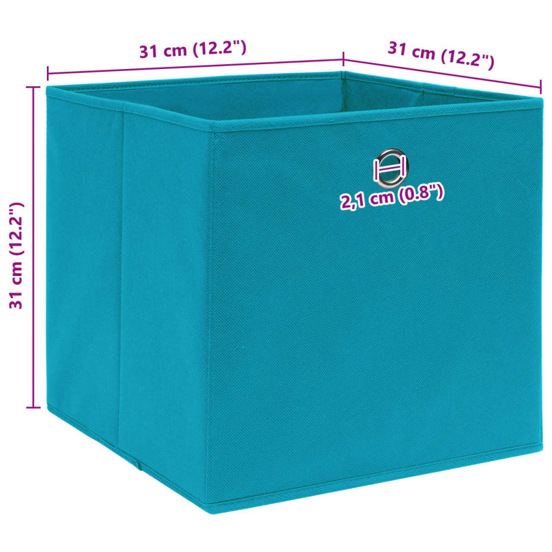 Rebrilliant Fabric Decorative Bin, Baby Blue