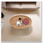 Table basse 45,3 po ovale en bois avec rangement, plateau en noyer avec pieds rouges