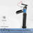 Waterfall Single Hole Single-Handle Vessel Bathroom Faucet With Pop-Up Drain Assembly In Matte Black-116142436