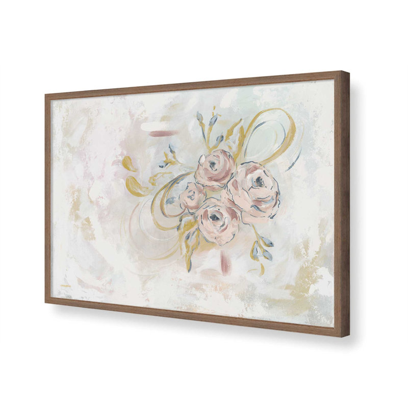 «Ensuite, fleurs» par Mackenzie Kissell, reproduction d'art, Brun, L 32 po x H 24 po, Impression encadrée