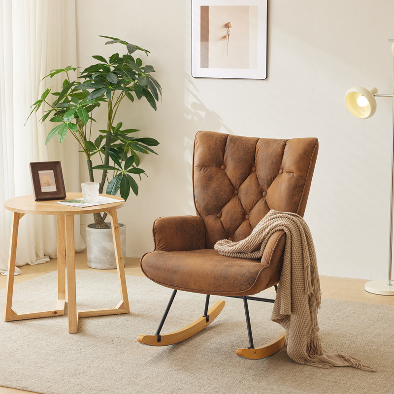 Chaise berçante Auxter, Brun