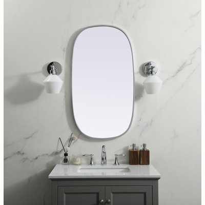 Sabine Metal Curved Oval Wall Mirror