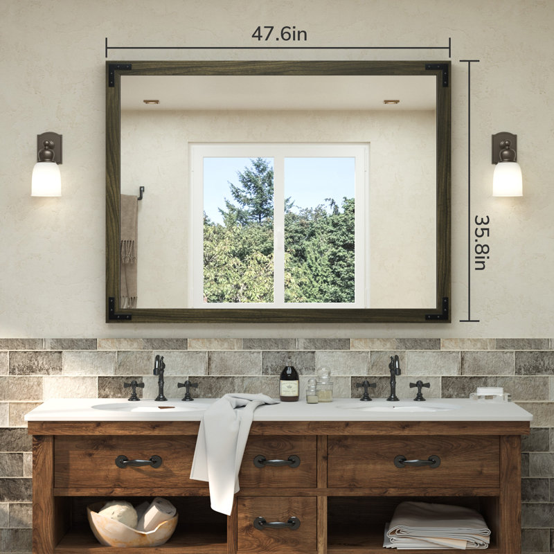 Miroir Gwenneth, 48 po x 36 po, Noir