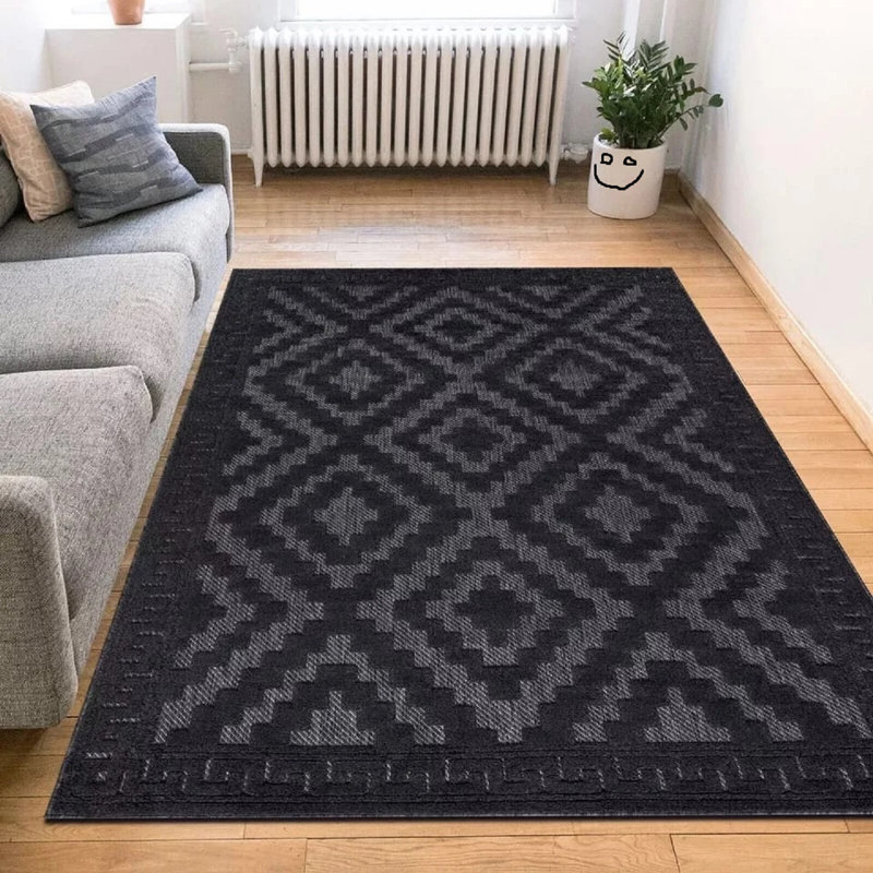 Geometric Area Rug, Rectangle 200 x 290 cm