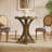 23" Solid Wood Pedestal Dining Table