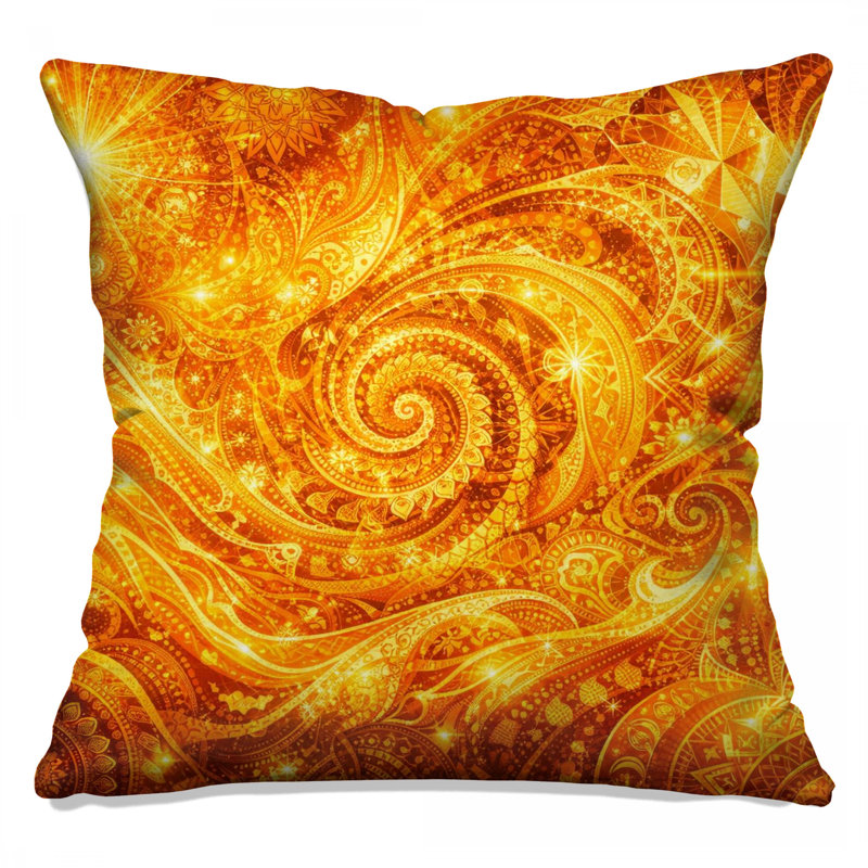 Coussins décoratifs Golden Swirling, 16 x 16 pouces