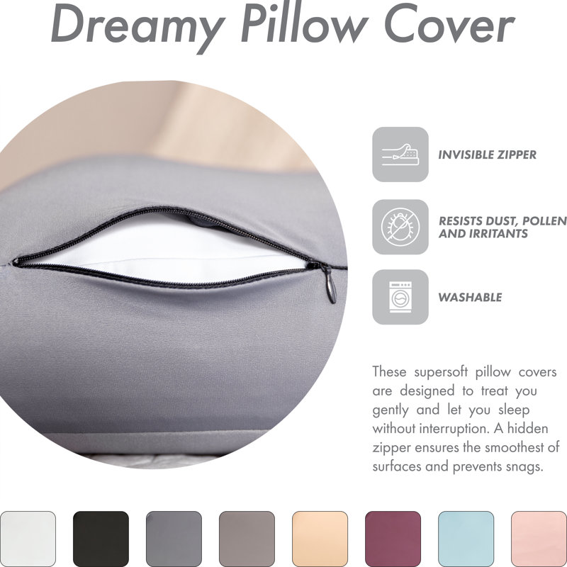Foam Firm Cooling Pillow, 12" x 20", Dark Gray