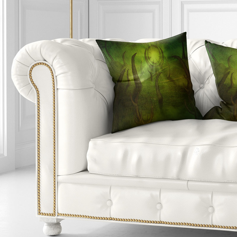  Coussin abstrait voyage dans le temps, 18 po x 18 po, Coussin décoratif