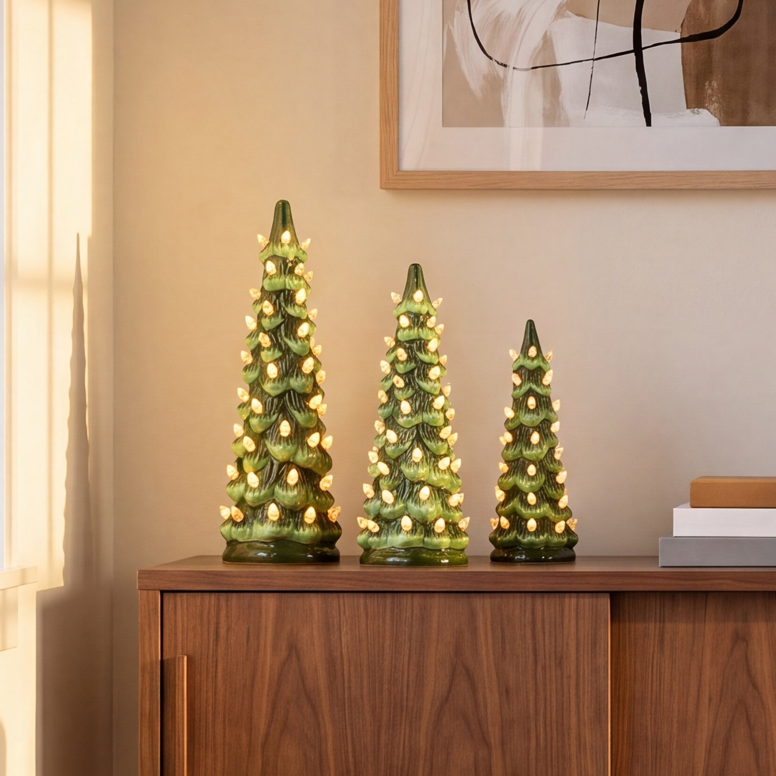 Lighted Artificial Christmas Tree, Clear/White Lights