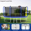 Trampoline 12FT avec panier de basketball, trampoline d'extérieur renforcé de type ASTM avec filet d'enclos