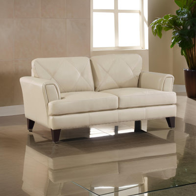 Nico 88" Genuine Top Grain Leather Square Arm Sofa