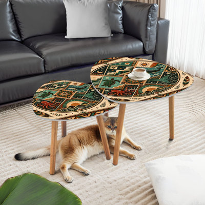 Ensemble de 2 tables basses gigognes Triangle