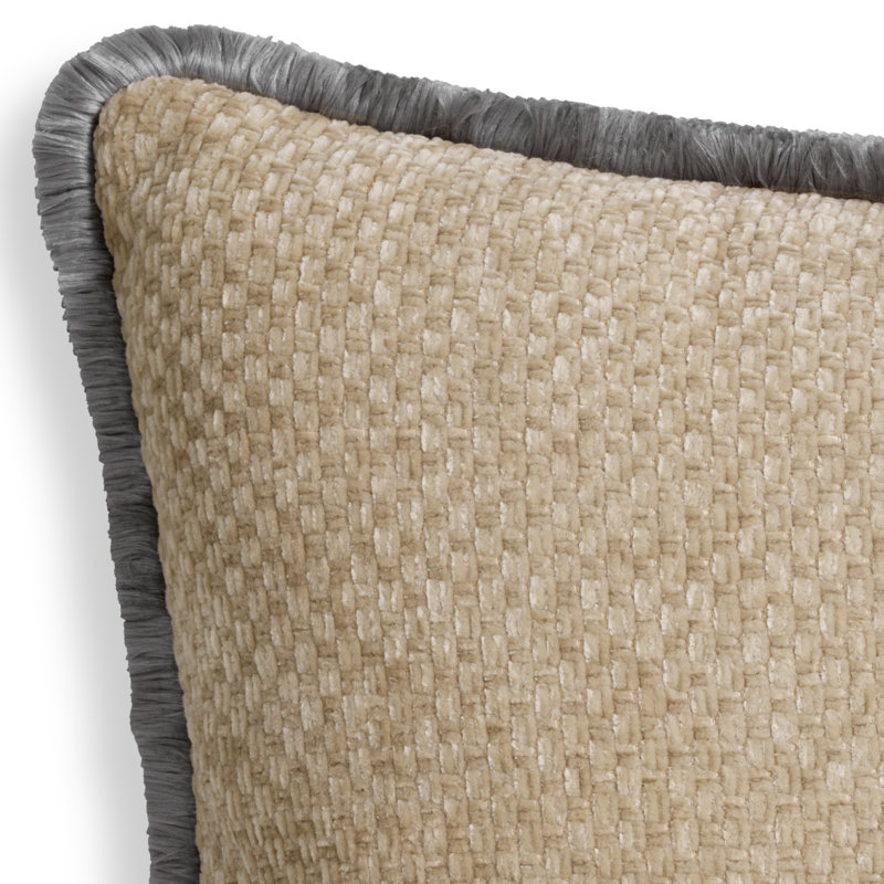 Paia Polyester Pillow Cover & Insert, Gray/Greige, 23.62"H x 23.62"W