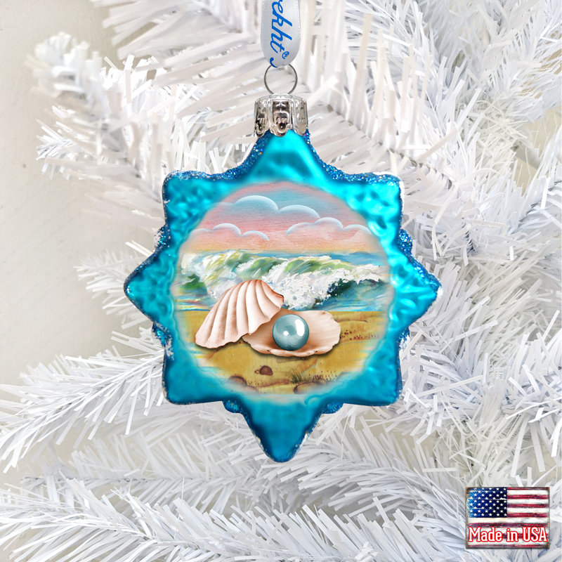 Keepsake Pearl Shell Glass Ornament