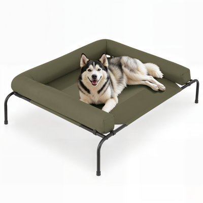 Elevated Dog Bed with Removable Cooling Cushion