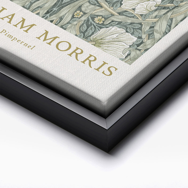 William Morris - Pimpernel No2, Black Framed, Canvas, 18"H x 24"W