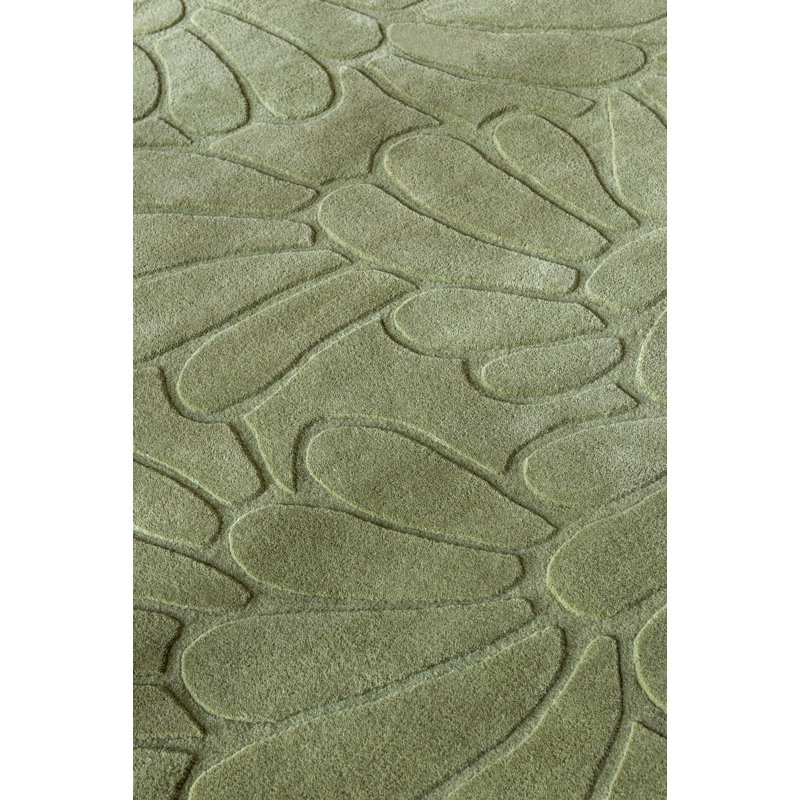 LA Coleby Petals Hedgerow Green 078807 200X280, Rectangle 4'7" x 6'6"