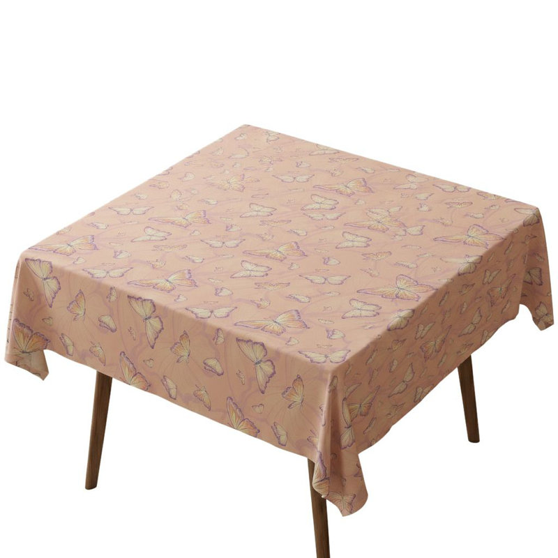Eloan Premium Tablecloth (55 x 55 Inches), 50% Cotton & 50% Polyester, Washable & Ironable | Machine Wash Safe at 86°F, Tumble Dryer Safe | Elegant Design for Dining Room & Special Occasions, Easy Care & Durable