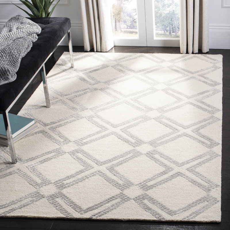 Tapis oriental en laine touffeté à la main Chaudri, Rectangle 4 pi x 6 pi
