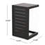 Chaise brun foncé (2) + table d'appoint noire