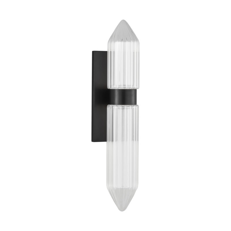 Langston 1 - Light LED Armed Sconce, Plated Dark Bronze