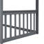 Lit simple superposé avec bois massif gris, option de chambre à coucher amusante sur bois
