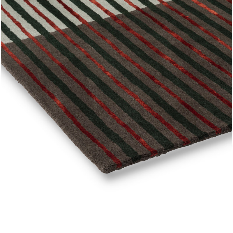 Decor Hand Tufted Striped Area Rug, Rectangle 6'7'' x 9'2''