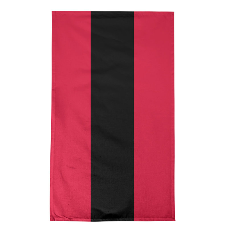 Anaheim Stripe Tea Towel Kitchen Towel, Poly Twill, Raspberry Red/Black/Raspberry Red