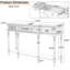 Console Traditional Traditional - 3 tiroirs à fermeture en douceur et tablette inférieure, structure en bois massif, pieds romains tournés, poignées en cuivre rétro, bleu pour le vestibule / le couloir / le salon-129021048