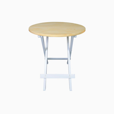 No Assembly Required 100% Solid Wood Round Folding Table