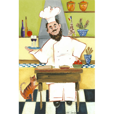 Jolly French Chef by Kris Taylor - Wrapped Canvas Painting