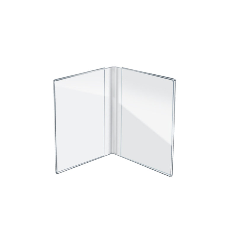 Clear Acrylic Double Photo Holder, Side by Side Dual Frame , Size 5"W x 7"H, 10-Pack