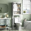  Armoire de rangement autoportante au-dessus de la toilette, rangement de salle de bain de ferme avec tablette réglable et porte de grange-562393218