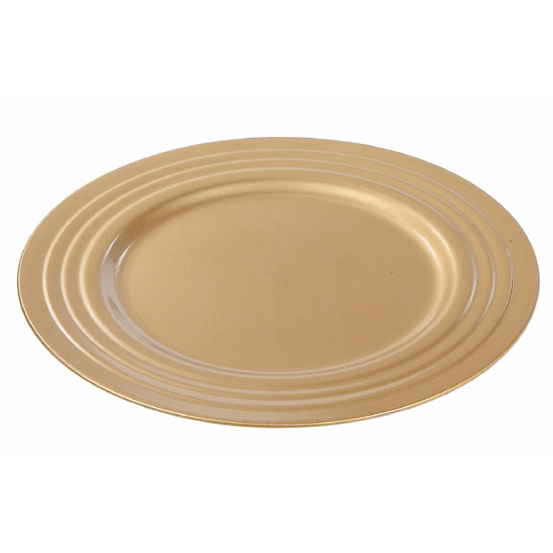 Melamine Abstract Charger, Gold