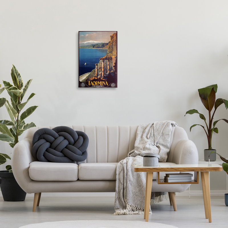 Affiche sur toile Tormina, voyage par Marcus Jules, H 24 po x l 16 po