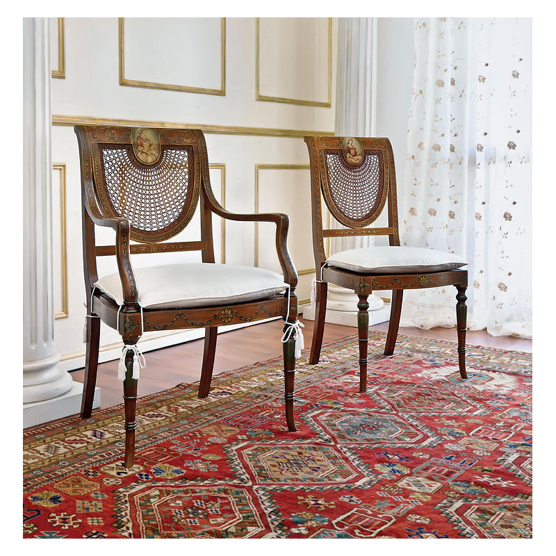 Chaise d'appoint en bois massif brun