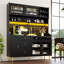 171 cm H Glass Kitchen Pantry