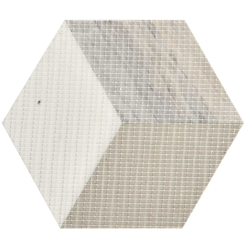Cadmus 8" X 9.21" Marble Geometric Mosaic Wall & Floor Tile (0.51 Sq. Ft. / Sheet)