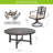 Patio Aluminum Round Swivel Dining Set With Sunbrella® Cushions And Umbrella Hole For 6 Person