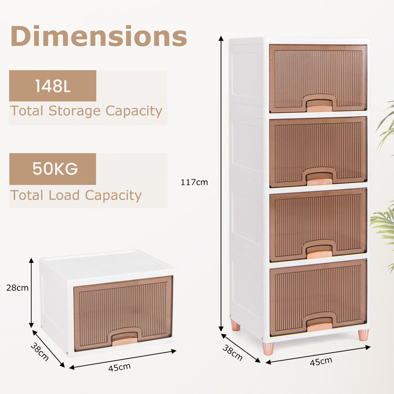 45cm W 4 - Drawer Chest of Drawers