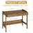 Solid Wood Desk with Drawers - Manual Adjustable Height Standing Computer Desk with Cable Hole-1326642381-1326332956