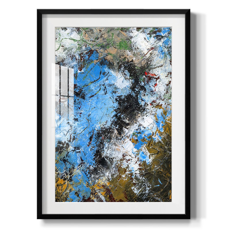 Terre naturelle I, Papier avec cadre noir, Blanc